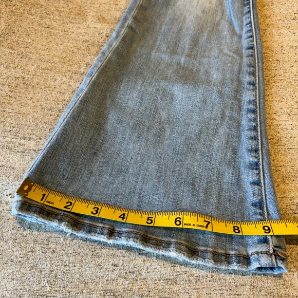 American Eagle Super Stretch Distressed Flare Jeans Size 00XS - Picture 10 of 14